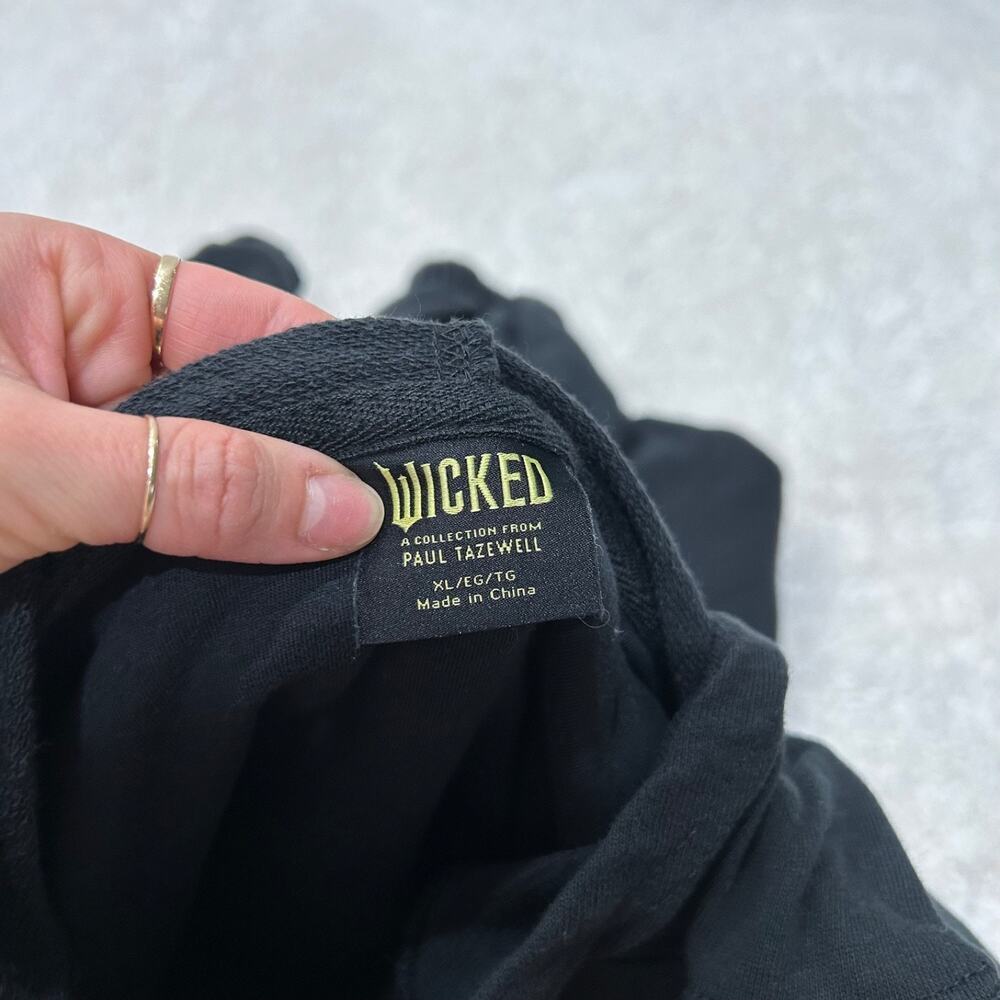 Rare Wicked x Paul Tazewell Fleece Graphic Crop Hoodie Sweatshirt Black Large - Picture 6 of 7